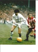Football Peter Lorimer 10x8 Signed Colour Photo Pictured In Action For Leeds United Against