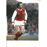 Football John Hollins 10x8 Signed Colour Photo Pictured In Action For Arsenal. Good Condition. All