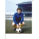 Football John Hollins 10x8 Signed Colour Photo Pictured In Chelsea Kit. Good Condition. All