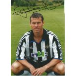 Football Rob Lee 6x4 signed colour photo pictured during his time with Newcastle United. Good