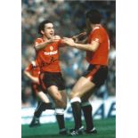 Football Arthur Albiston 12x8 Signed Colour Photo Pictured Playing For Manchester United. Good