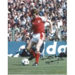 Football Leighton James 10x8 signed colour photo pictured in action for Wales. Good Condition. All