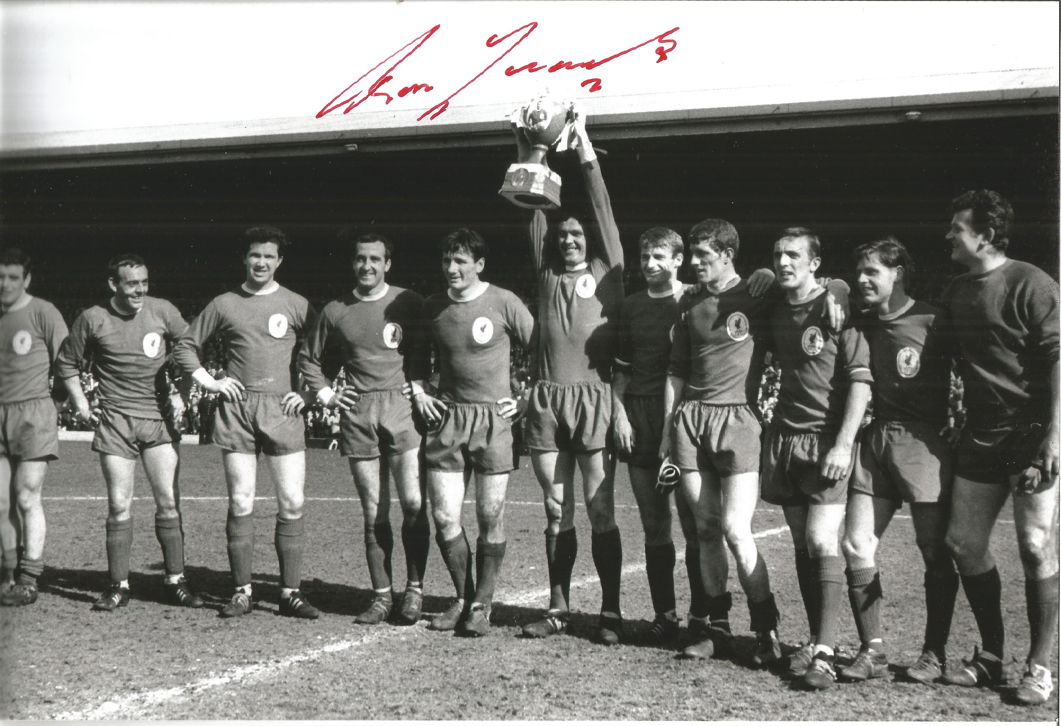 Football Ron Yeats 12x8 signed black and white photo. Good Condition. All autographs are genuine
