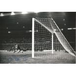 Football Wille Morgan 10x8 signed black and white photo pictured in action for Manchester United.