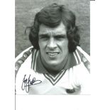 Football Joe Jordan 12x8 Signed Black And White Photo Pictured In Leeds United Kit. Good