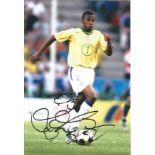 Football Robinho 12x8 signed colour photo pictured in action for Brazil. Good Condition. All