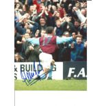 Football Steve Jones 10x8 Signed Colour Photo Pictured Celebrating While Playing For West Ham