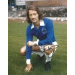 Football Frank Worthington 10x8 signed colour pictured while playing for Leicester City. Good