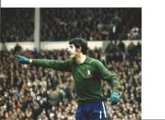 Football Peter Bonetti 10x8 Pictured In Action For Chelsea. Good Condition. All autographs are