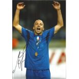 Football Alessandro Del Piero 12x8 signed colour photo pictured celebrating for Italy. Good