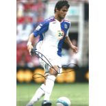 Football Roque Santa Cruz 12x8 signed colour photo pictured in action for Blackburn Rovers. Good