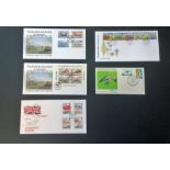 Cover collection. 5 covers in total. Includes 1st day covers from Falkland Islands, Ascension