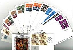 Benham FDC collection 15 covers. D23/D1180 special postmarks, mainly using stamps from booklets