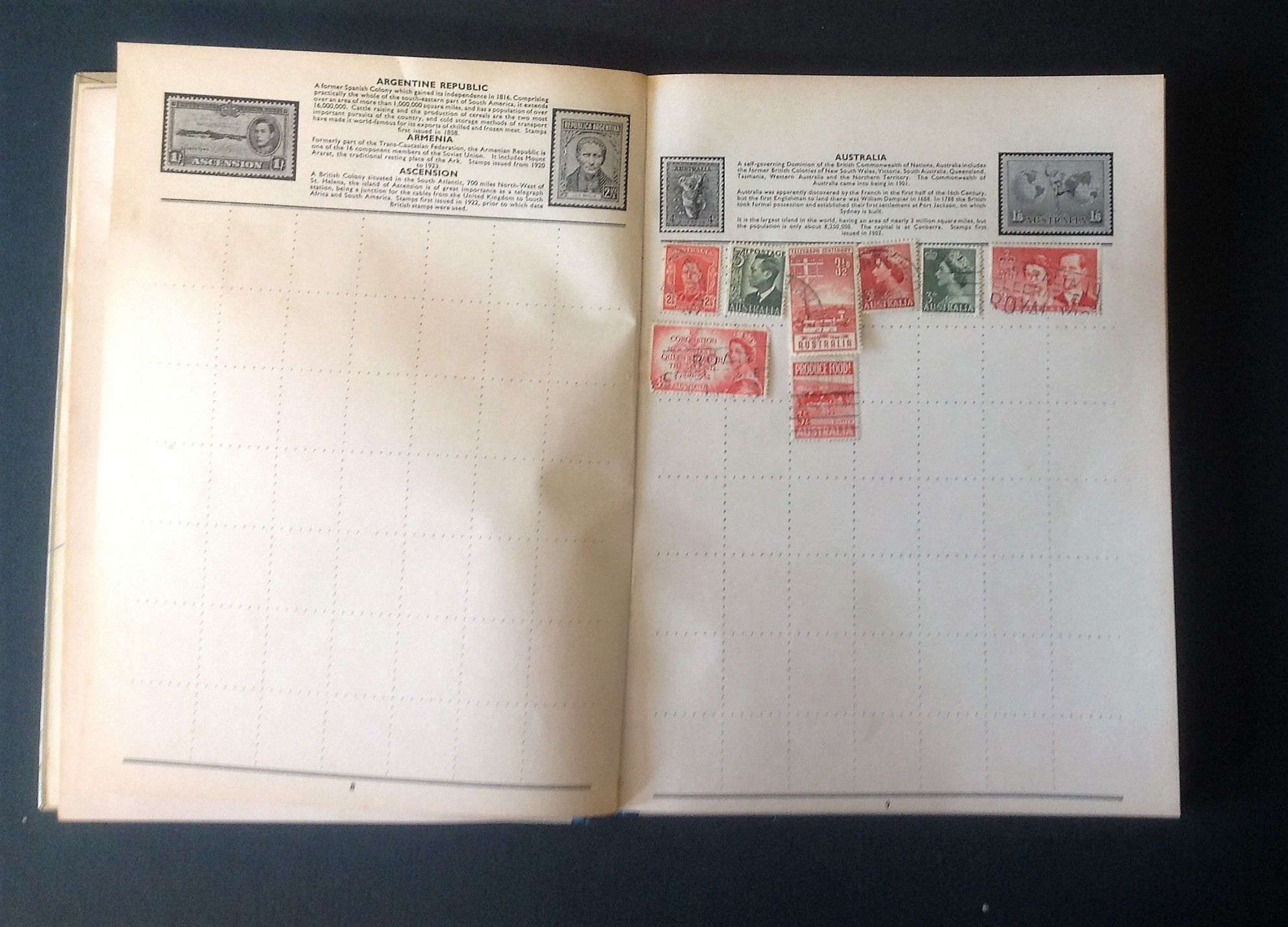 The Champion stamp album containing world stamps. Good condition. We combine postage on multiple