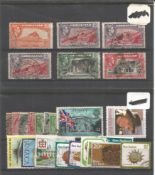 BCW collection on 2 small stockcards. All used. Includes 5 valuable stamps from Gibraltar GVI 5d