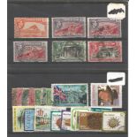 BCW collection on 2 small stockcards. All used. Includes 5 valuable stamps from Gibraltar GVI 5d