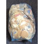 Canada stamp collection glory bag hundreds of stamps used mostly 1930s, 40s and 50s mounted may
