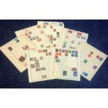 Hungary stamp collection 8 loose sheets mint and used a lot of early material. Good condition. We