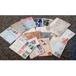 Assorted postal history collection from various countries. Includes letters and postcards. Good