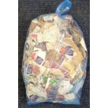 USA stamp collection glory bag hundreds of stamps used cleaned mostly 1930s, 40s and 50s mounted may