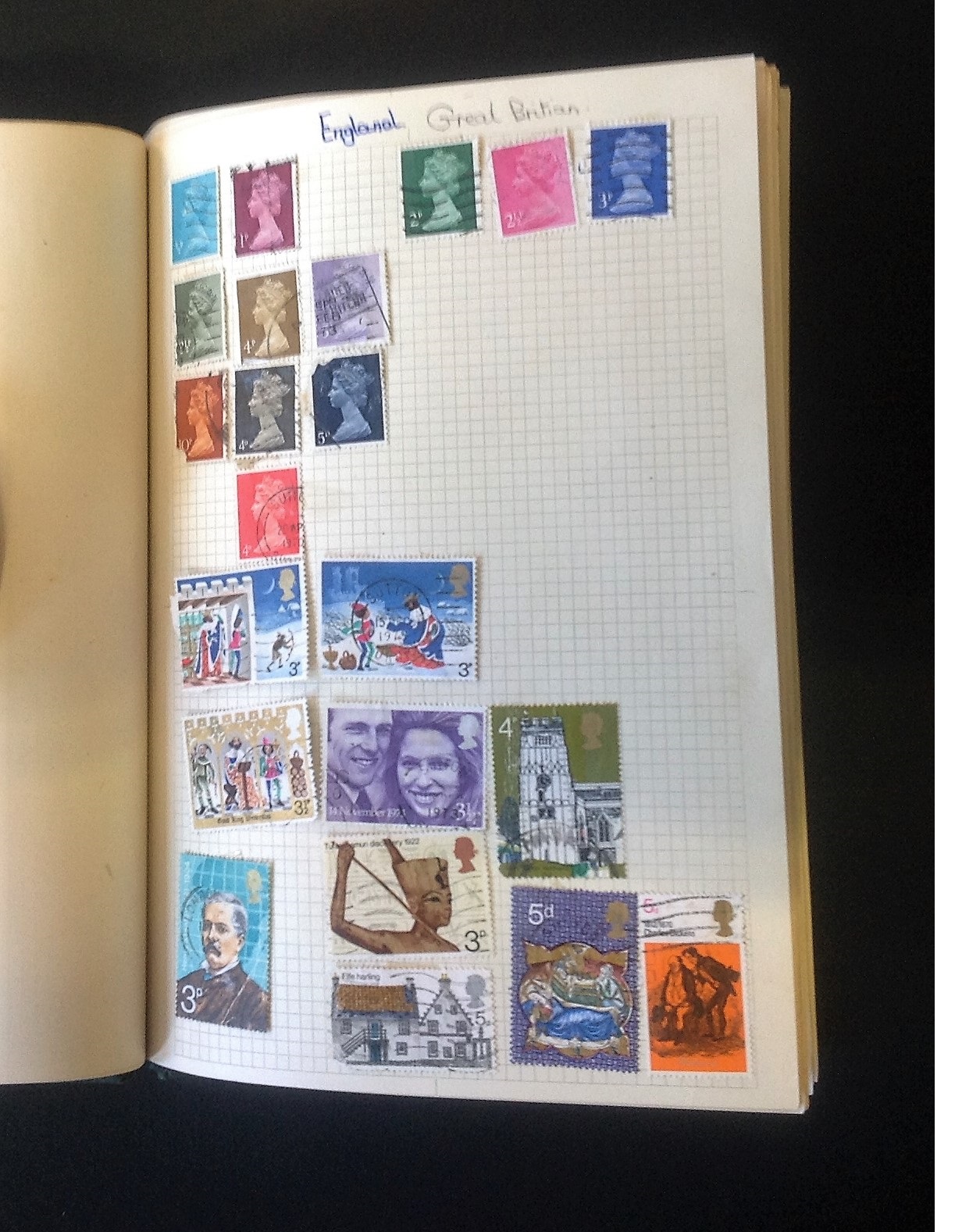 British commonwealth stamp collection in album. 24 pages. Includes Ceylon, India and New Zealand.