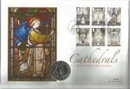 Cathedrals large coin first day cover. Numbered 439. Good condition. We combine postage on