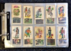 Cigarette card collections in half size album. Some part sets. Includes Trades, woodland wildlife,
