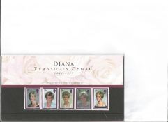 Diana commemorative stamp packs with WELSH LANGAUGE. Good condition. We combine postage on