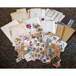 GB postage collection 19th and 20th century stamps (cut and on some envelopes), some mint includes ,