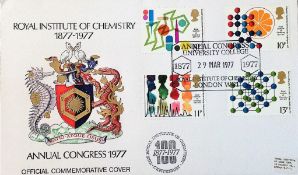 Royal Institute of Chemistry 1877-1977 FDC. 29/3/1977 London WC1 postmark. Good condition. We