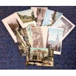 10 franked postcards 1910/1935. Features Birmingham, Morecambe, Lowestoft. Good condition. We