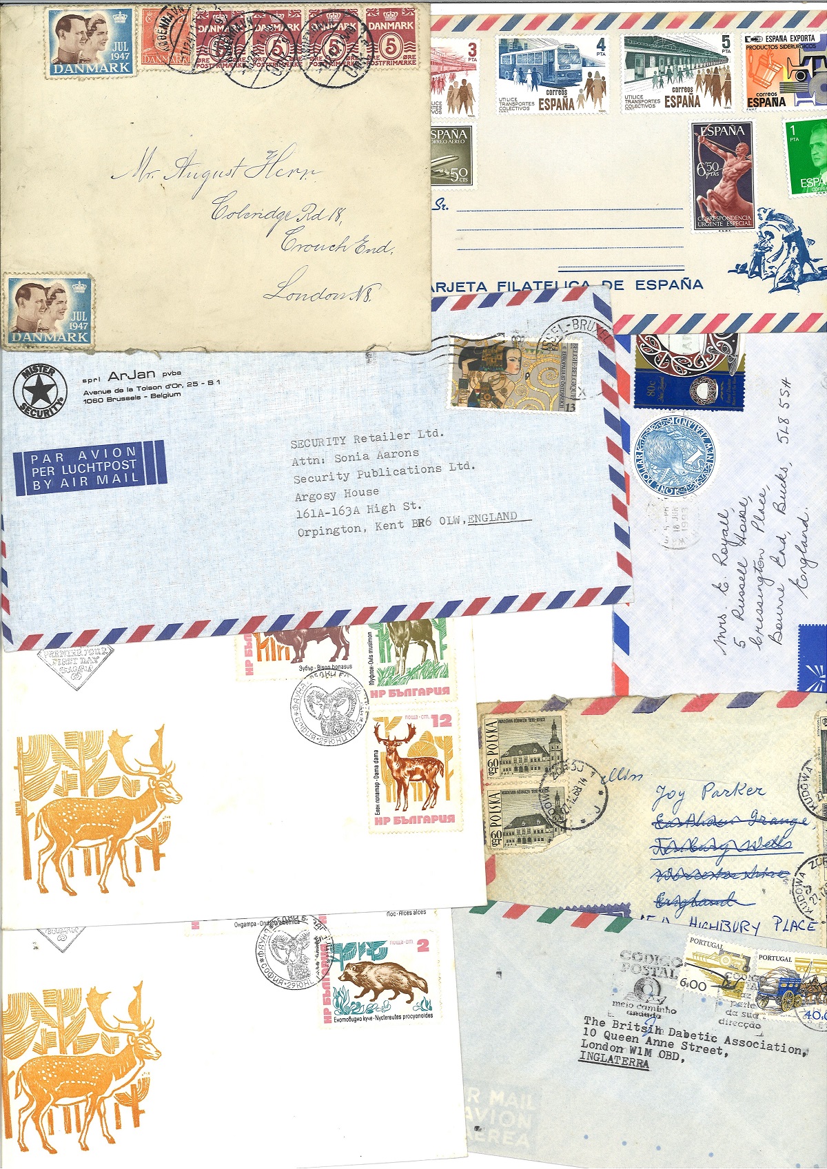 Assorted cover collection. 48 covers. Ranging from BCW, GB and foreign. Assorted typed and