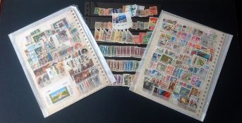 World stamp collection on 6 stocksheets. Mint and used. Good condition. We combine postage on