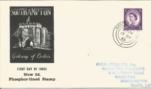 GB FDC. First day issue 3d phosphor lined stamp. 17/5 /65 Southampton on illustrated cover. Good