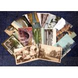 Franked postcard collection. 1910/1935. 16 items. Includes Malvern, St Annes on Sea, Ullswater. Good