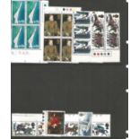 Stamp collection on stock cards. Mainly GB assorted mint and used. Includes booklet 4/6d QEII, 6