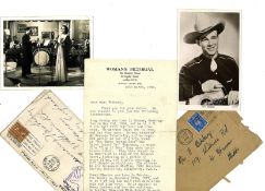 Letter from woman pictorial. 1946 re Bing Crosby and Frank Sinatra plus photo Roy Rogers and Bebe