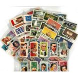 Cigarette card collection. 6 sets. Famous people 1969 - 45 cards. Flags and emblems 1967 - 41 cards,