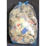 Australia stamp collection glory bag hundreds of stamps used mostly 1930s, 40s and 50s mounted may