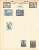 BCW stamp collection on 34 loose album pages. Includes Bermuda, Gibraltar, Hong Kong, India, Iraq,