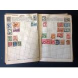 World stamp collection in Wanderer stamp album. Includes stamps from Australia, Belgium, Canada,