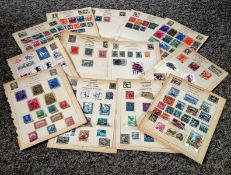 Eastern European stamp collection on 21 loose album pages. Includes Russia, Romania, Yugoslavia,