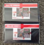 England Rugby world champions presentation stamp packs. 2 in total. Good condition. We combine