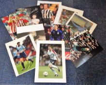 Football collection 10 items includes signed photos and magazine pages from some great names such as