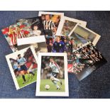 Football collection 10 items includes signed photos and magazine pages from some great names such as