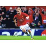 Paul Scholes 2008, Football Autographed 16 X 12 Photo, A Superb Image Depicting Scholes Running Away