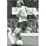 Football Phil Beal signed 12x8 black and white photo pictured in action for Tottenham Hotspur.