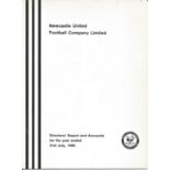 Football Newcastle United directors report and accounts booklet for the year ended 31st July 1980.