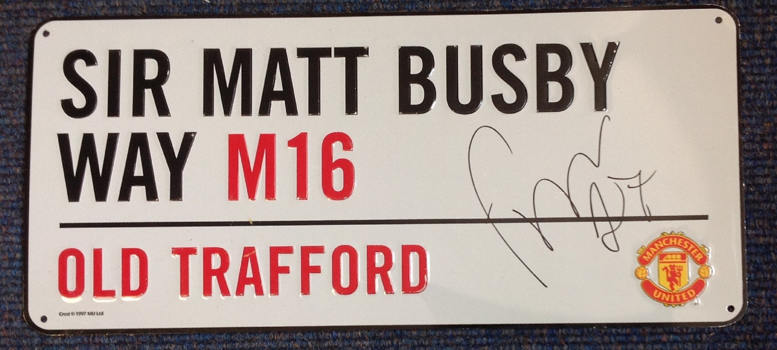 Football Marouane Fellaini signed Manchester United Sir Matt Busby Way M16 Old Trafford