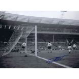 Geoff Hurst 1964, Football Autographed 16 X 12 Photo, A Superb Image Depicting Hurst Celebrating